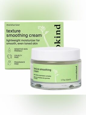 Cocokind Texture Smoothing Cream Moisturizer Squalane Hydrating Face Cream NEW